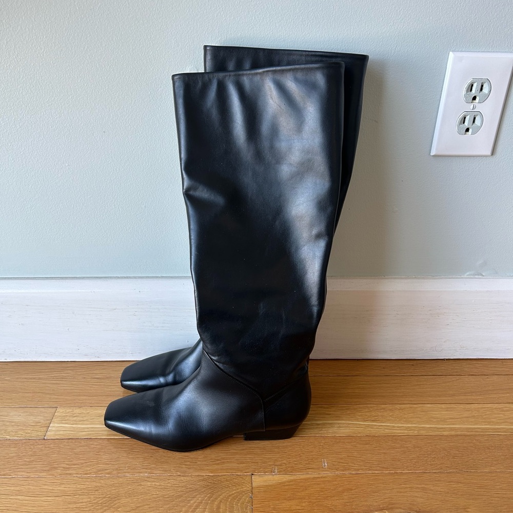 Banana Republic Black Pointed-Toe Knee-High Boots - Picture 4 of 5